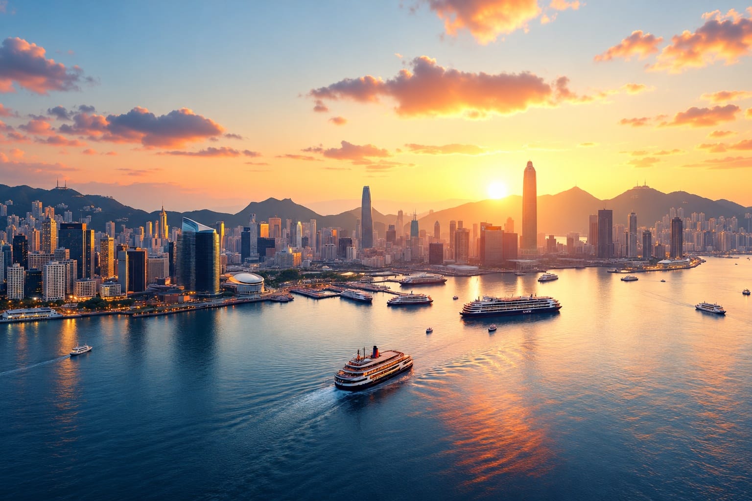 Skyline Hong Kong noaptea cu lumini neon: lecții despre modă și stil